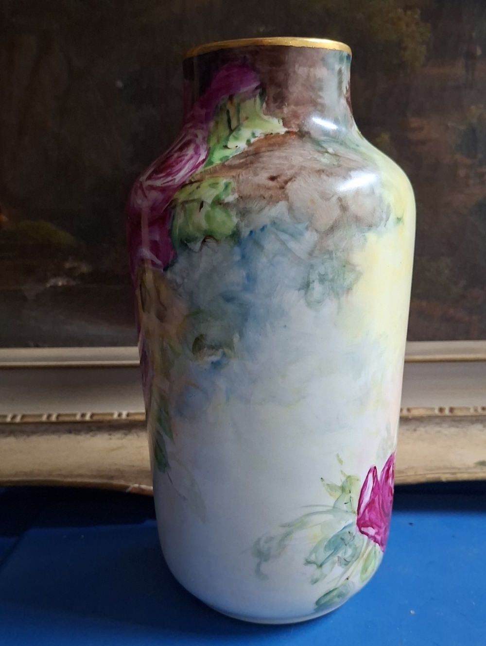 1927 GDA Limoges Vase, Hand Painted - Picture 3 of 4
